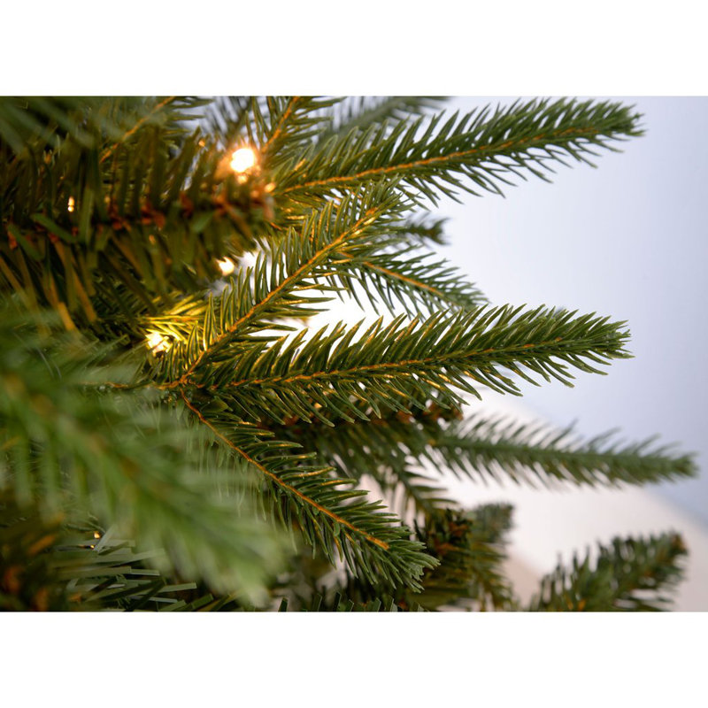 Lighted Artificial Pine Christmas Tree, 7.87ft H x 5.5ft W x 5.5ft D