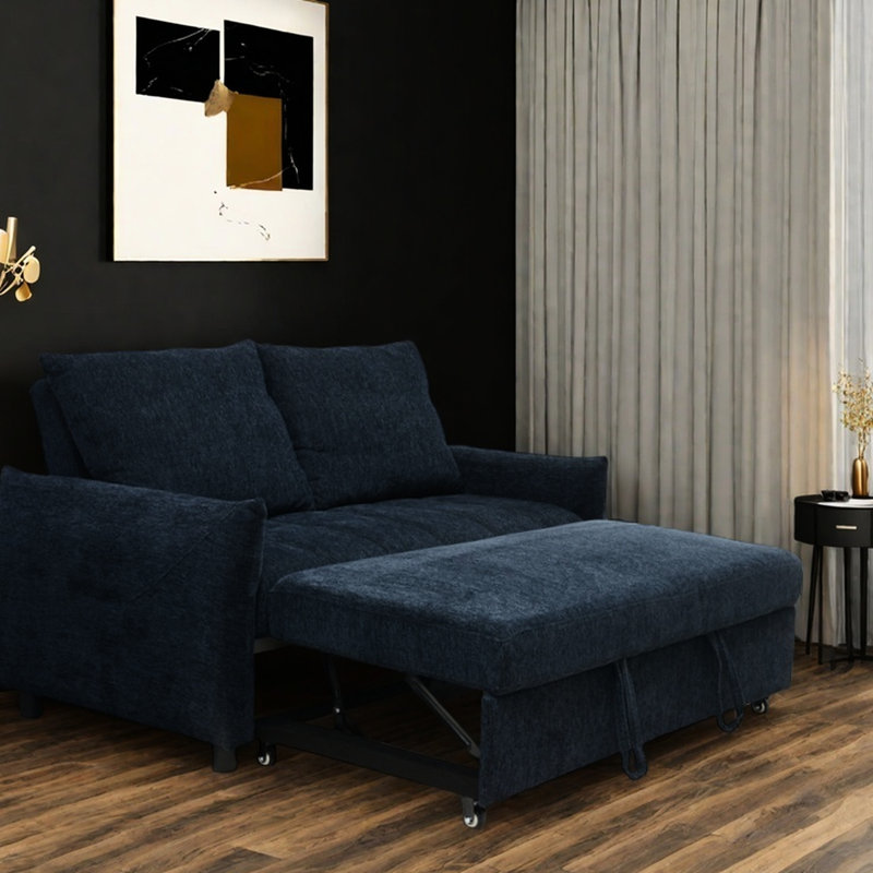 Bleu marine avec port de charge et futon compartiment de rangement pratique, sacs et coussins de siège réglables