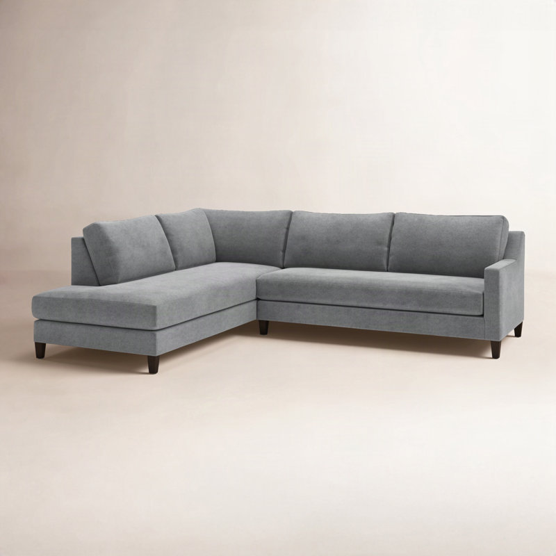 Marlowe Chaise Sectional, Zuma Charcoal, Left Hand Facing