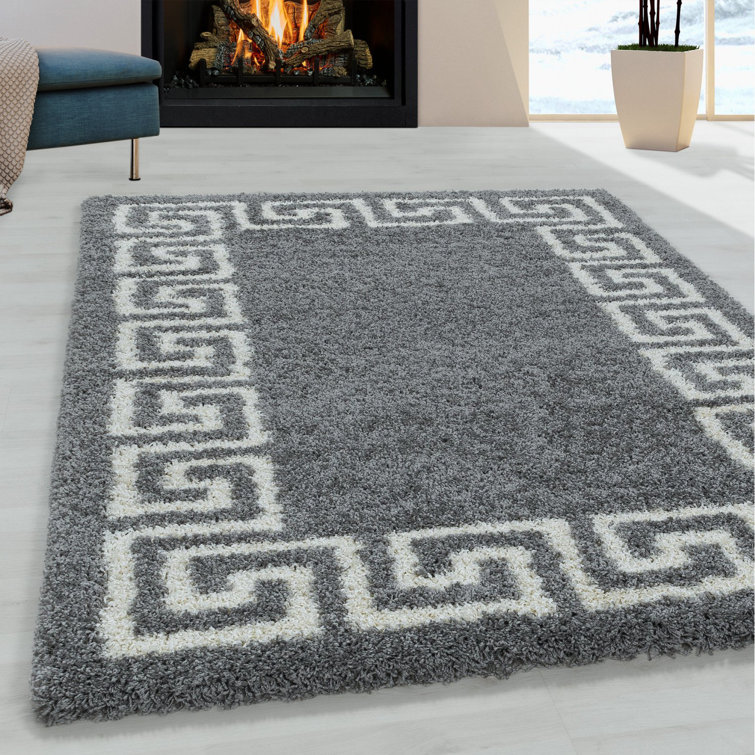 Foulk Geometric Shag Area Rug