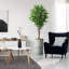 Arbre artificiel dans un pot de fleurs moderne, faux arbre en soie ficus (décoration en pot et arbre)-116650725-116650716