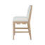 Tabouret de comptoir carré avec tablier décoratif et revêtement en lin performance-208257400
