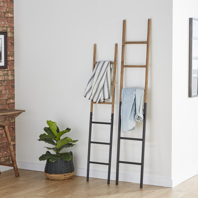 Wood And Metal Blanket Ladder