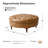 Gerardo 40"W Traditional Genuine Leather Ottoman with Tufted Top Nailhead Trim and Caster Wheels-812665370