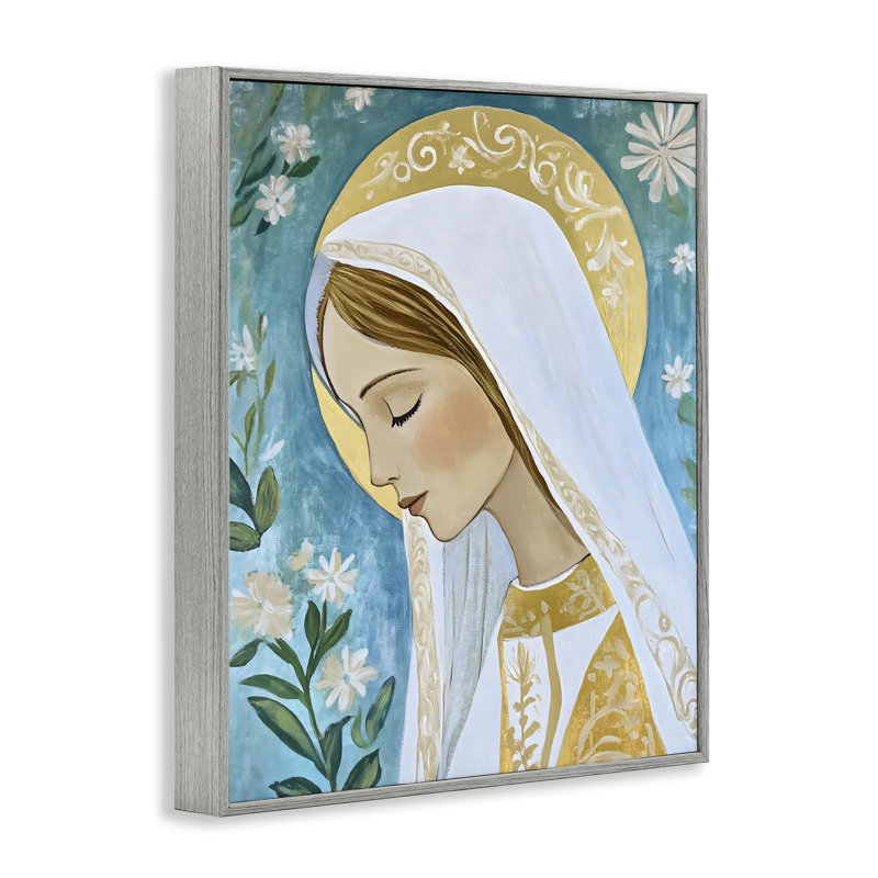 «Blessed Mary Portrait», estampe numérique, design par Franklyn Gregory, H 14 po x l 11 po, Estampe numérique Farmhouse