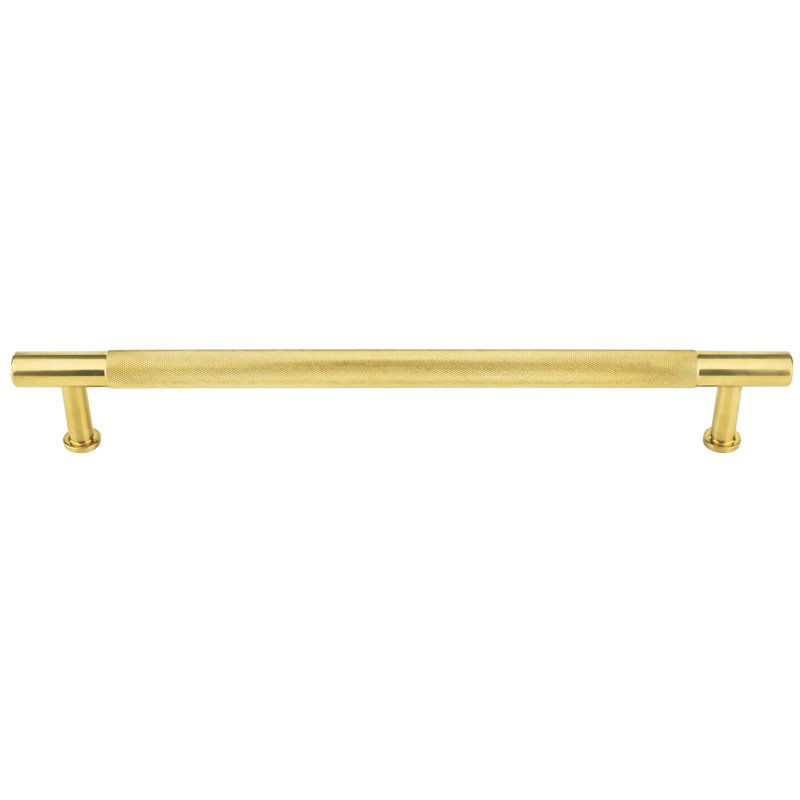 Beliza 18" Center to Center Knurled Appliance Pull, Unlacquered Brass