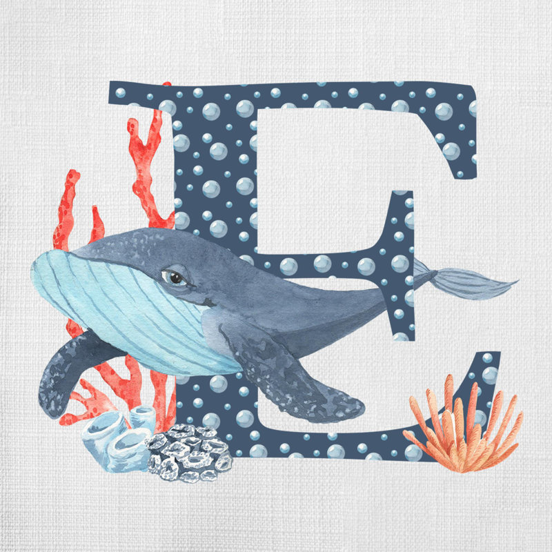 Nautical Sea Life_176 - Coussin décoratif en polyester, H 18 po x l 18 po