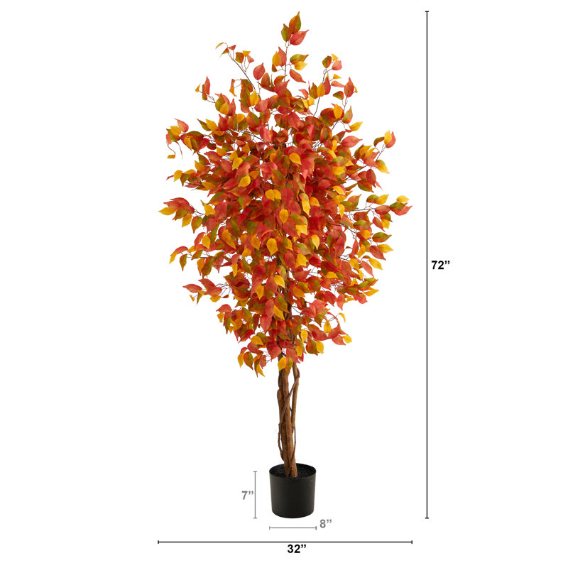 72'' Faux Ficus Tree in Freestanding