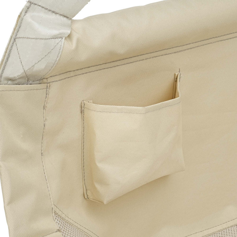 Hammock Camping Chair with Detachable Footrest and Storage Bag, Beige