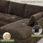  Canapé modulaire modulaire avec méridienne, Coussin double couche profond et confortable-128968743-128968752