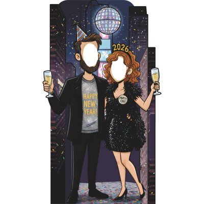 SS11327 New Years Couple 2026 Stand In Cardboard Cutout Standee Standup
