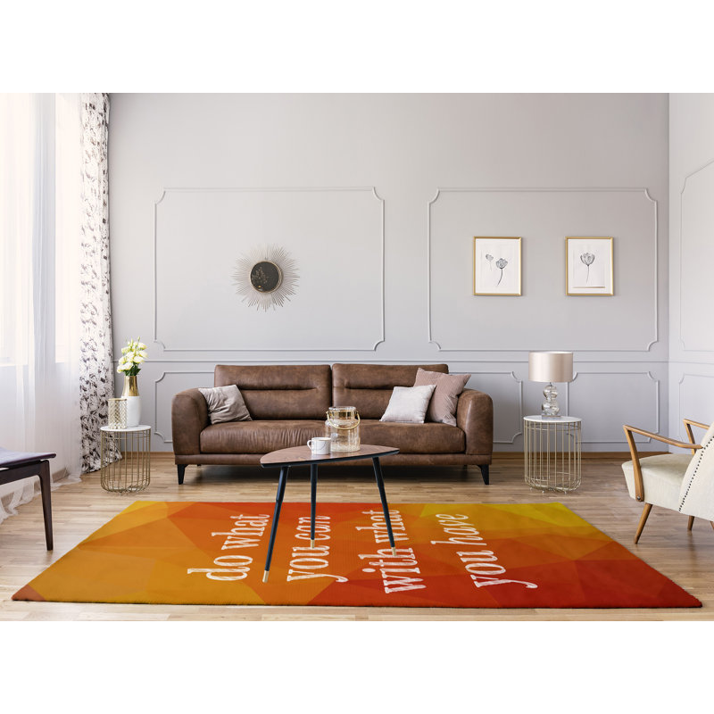 Quotes Chenille Indoor Rug, Rectangle 5' x 7'