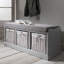 Hudson Oaks Entryway Bench with Baskets-36300127-139385867