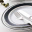 Ensemble de 4 plaques décoratives festonnées 9 "Noritake Austin Platinum