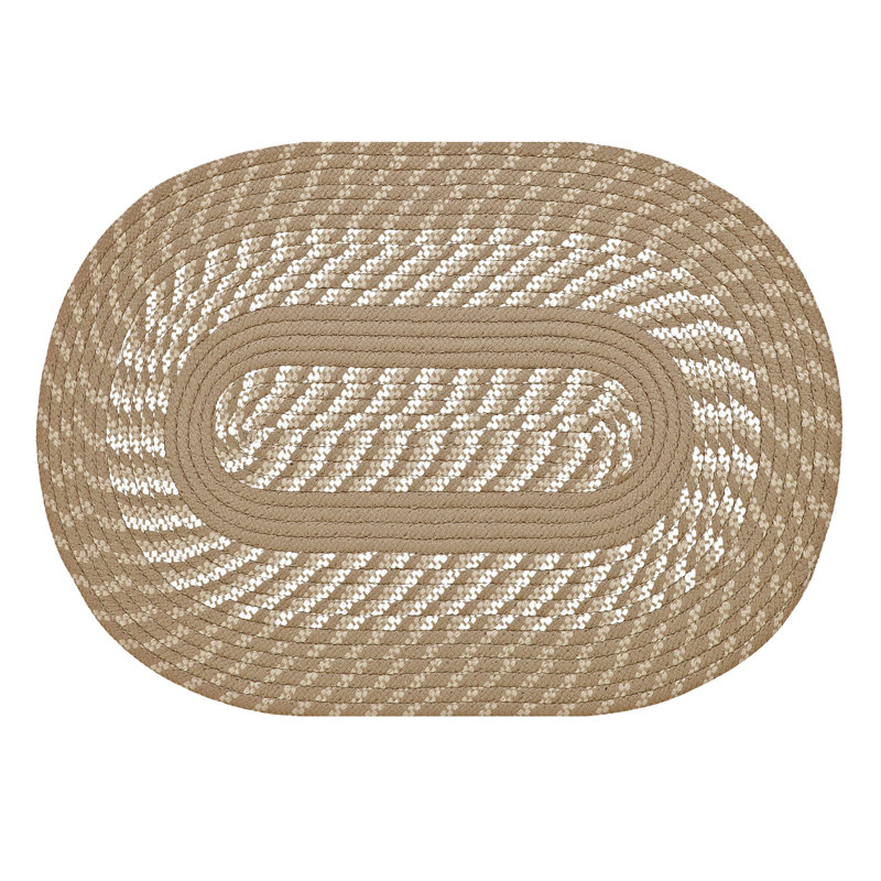 Roselyn Striped Indoor / Outdoor Rug, 30" x 50" Oval
