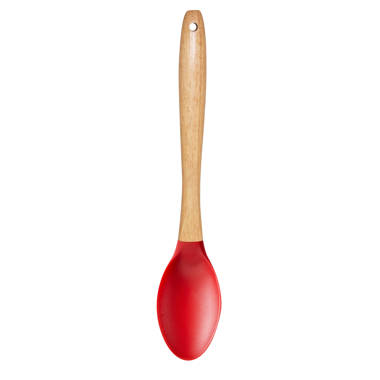 Bene Casa 14 Nylon Spoon with Wooden Handle, Red