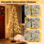 Arbre alpin 5 pi avec 1000 lumières DEL blanches et base lestée pour Noël-480060788