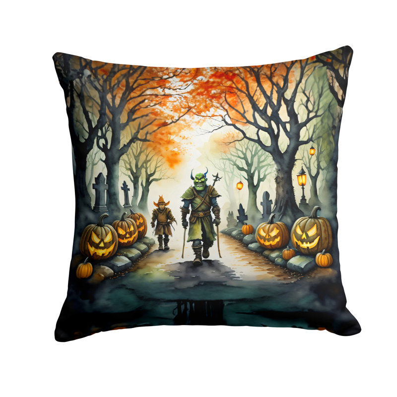 More Spooky Halloween Other/No Pattern Outdoor Throw Pillow, 18 " x 18