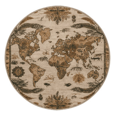 Machine Washable Nature Brown Area Rug
