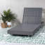 Méridiennes de patio modernes gris foncé, bois d'acacia, confort réglable, détente au bord de la piscine