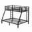 Metal Bunk Bed for Teens and Adults, Space-Saving Design, Noise Reduction, No Box Spring Needed, Sturdy and Durable-1428855690-1428853138