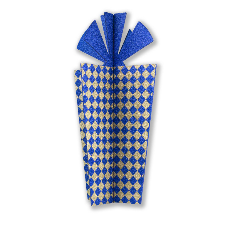 21" Gift Box, Blue/Gold