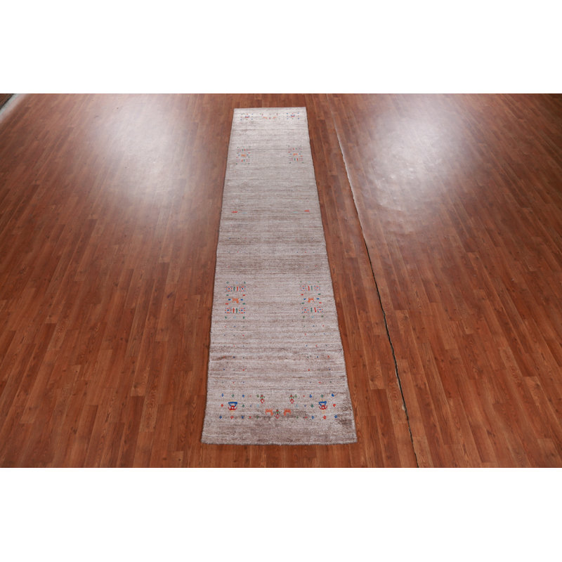 Handmade Gabbeh Indian Runner Rug 3x12