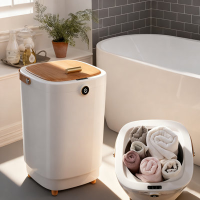 Chauffe-serviettes pour la salle de bain, chauffe-serviettes de luxe avec chauffage rapide avec 4 réglages de minuterie, arrêt automatique, cadeau parfait pour la maison
