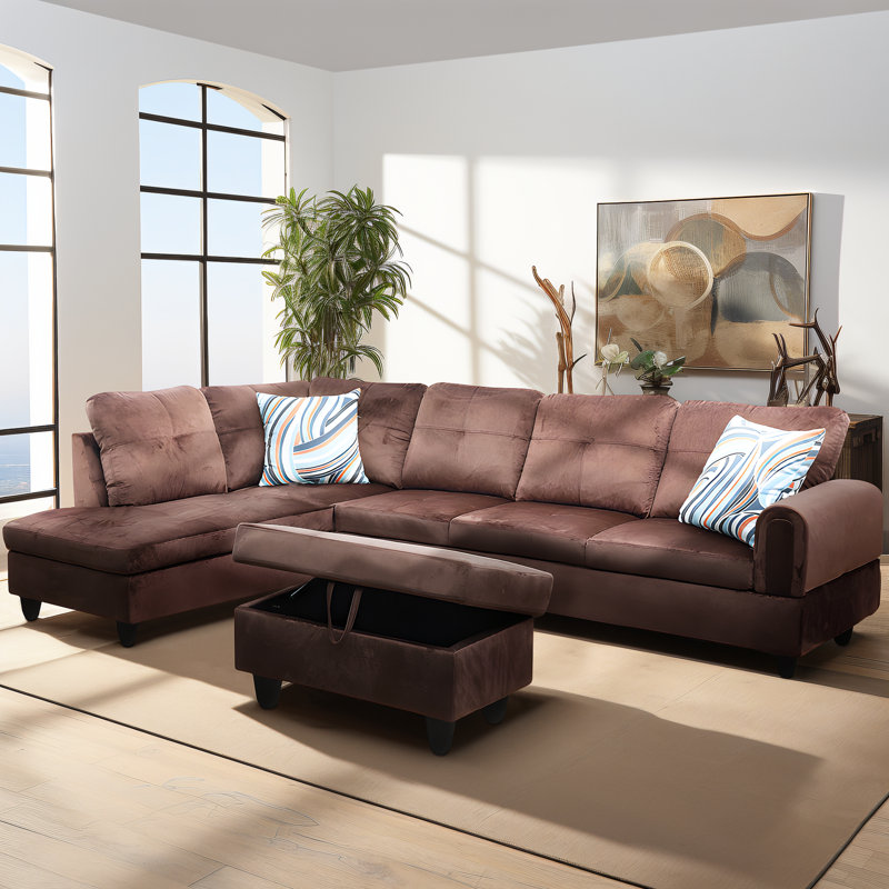 97'' Velvet Sofa, Dark Gray Velvet