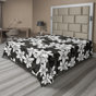 Gris anthracite et blanc / motif floral 7