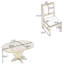 Ensemble de table de salle à manger 5 pièces avec 4 chaises rembourrées-995061038
