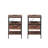 3-Tier Nightstands With Charging Station,Set Of 2,End Table,Bed Side Table With Fabric Drawer