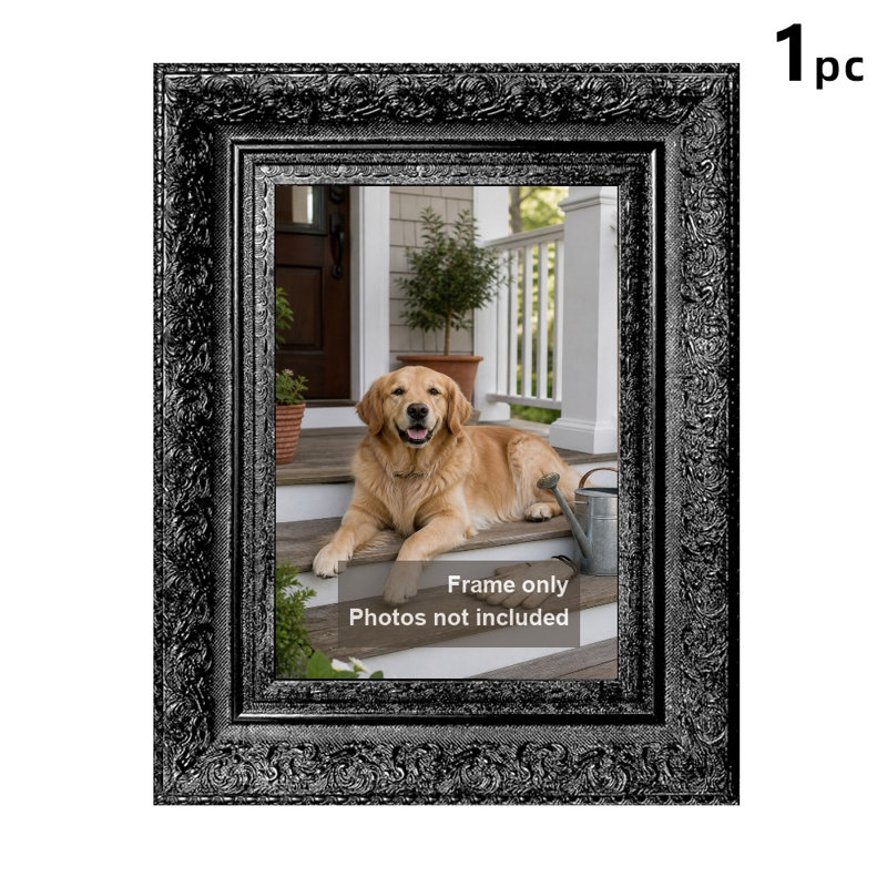Cadre photo 5 pièces x 7 po 5 pièces pour décor de salon, Black, 1, 5" W x 7" H