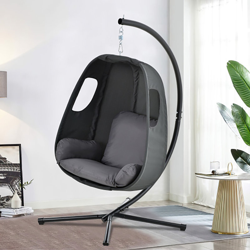 Spar Swing Chair with Stand, Dark Grey
