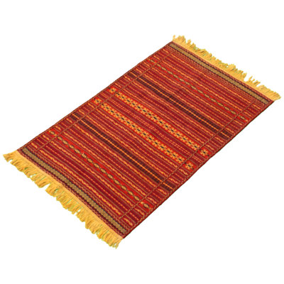 One-of-a-Kind 3'2" X 5' New Age Wool Area Rug in