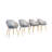 Anautica 6 - Person Wood Patio Dining Set with Rectangular Table
