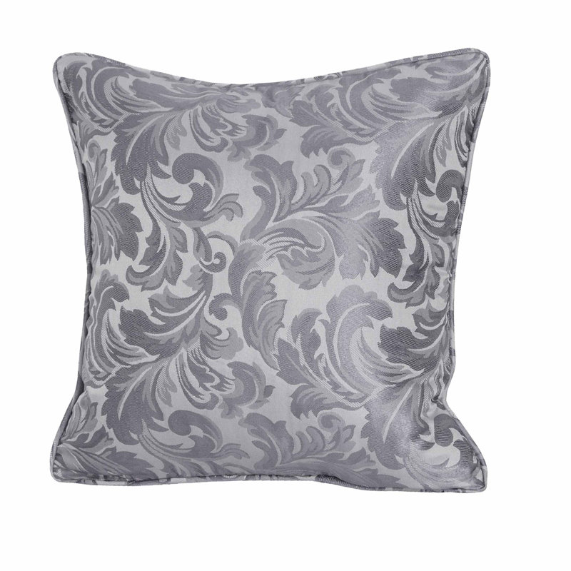 Algonac Damask Square Cushion, Grey