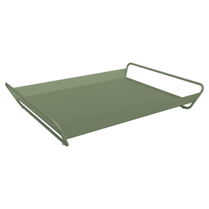 Alto Stainless Steel Tray, 3.5" H x 21" W x 15" D, Cactus