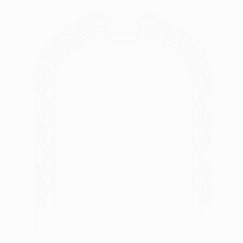 Arche de jardin en métal l 74,4 po x H 98,4 po