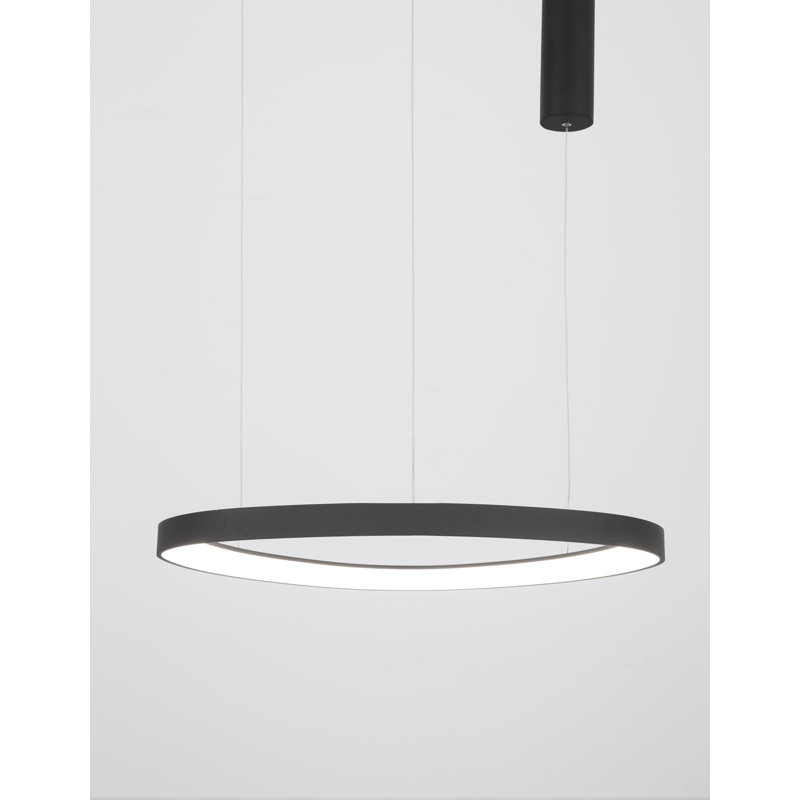 1 - Light LED Single Pendant, Black