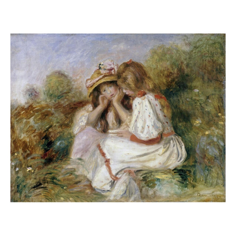 «Deux fillettes» par Pierre-Auguste Renoir - Estampe numérique, H 22 po x l 28 po