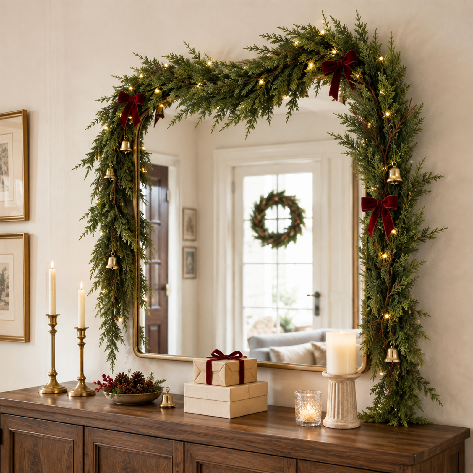 15"Christmas Norfolk Pine Garland Greenery, 72.8" H x 12.9" W x 12.9" D, 2