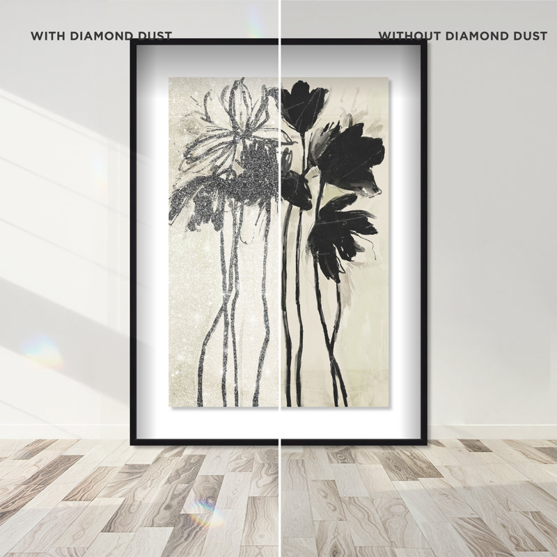 Flower Abstract Studio Shadowbox Floral & Botanical Print by Oliver Gal, Black Frame, 10 x 15, 37.5"H x 25.5"W