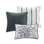 Édredon bleu pour très grand lit - 100% coton, motif décoratif 200Tc Adorn