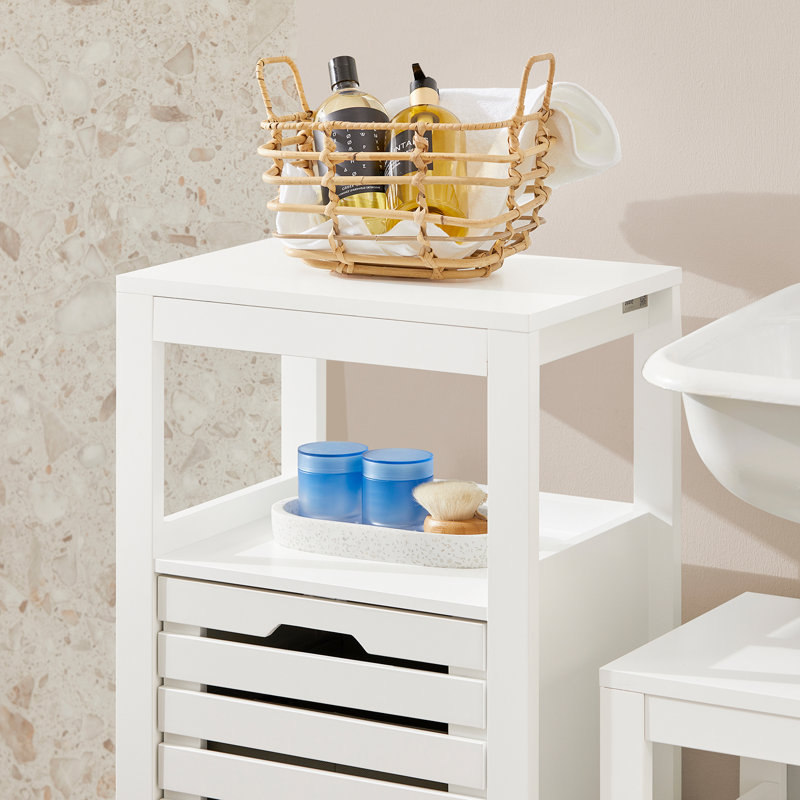 Wood Cabinet Laundry Hamper with Handles