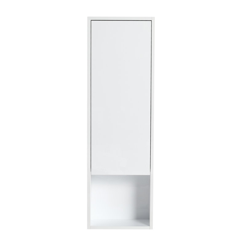 Armoire murale de salle de bain 12 "blanc brillant avec portes à fermeture en douceur et design flottant | Idée cadeau