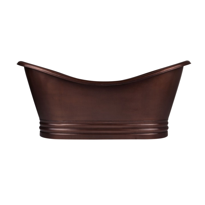 1778mm x 762mm Freestanding Soaking Copper Bathtub