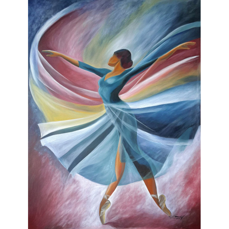 «Grace in Motion - Modern Ballet», art sur toile, H 48 po x l 36 po