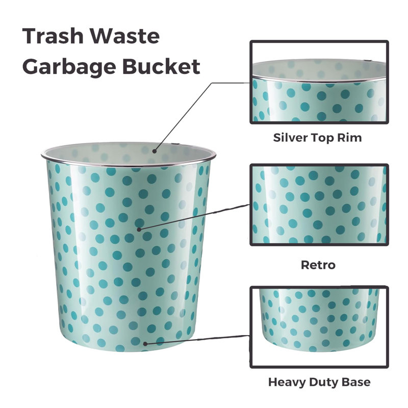 Olyn Plastic Open Waste Bin - 7.7L