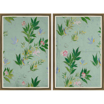 Doves Diptych (Var. 2) Framed Print